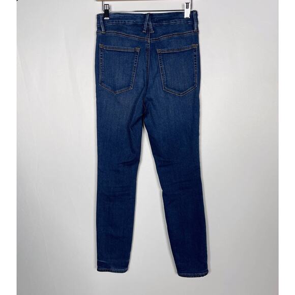 Good American Size 4 / 27 Good Legs Skinny Jeans Medium Wash Blue Stretch Cotton - Picture 2 of 11